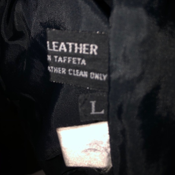 Vintage Black Leather Jacket with belt from 80s - Picture 1 of 5